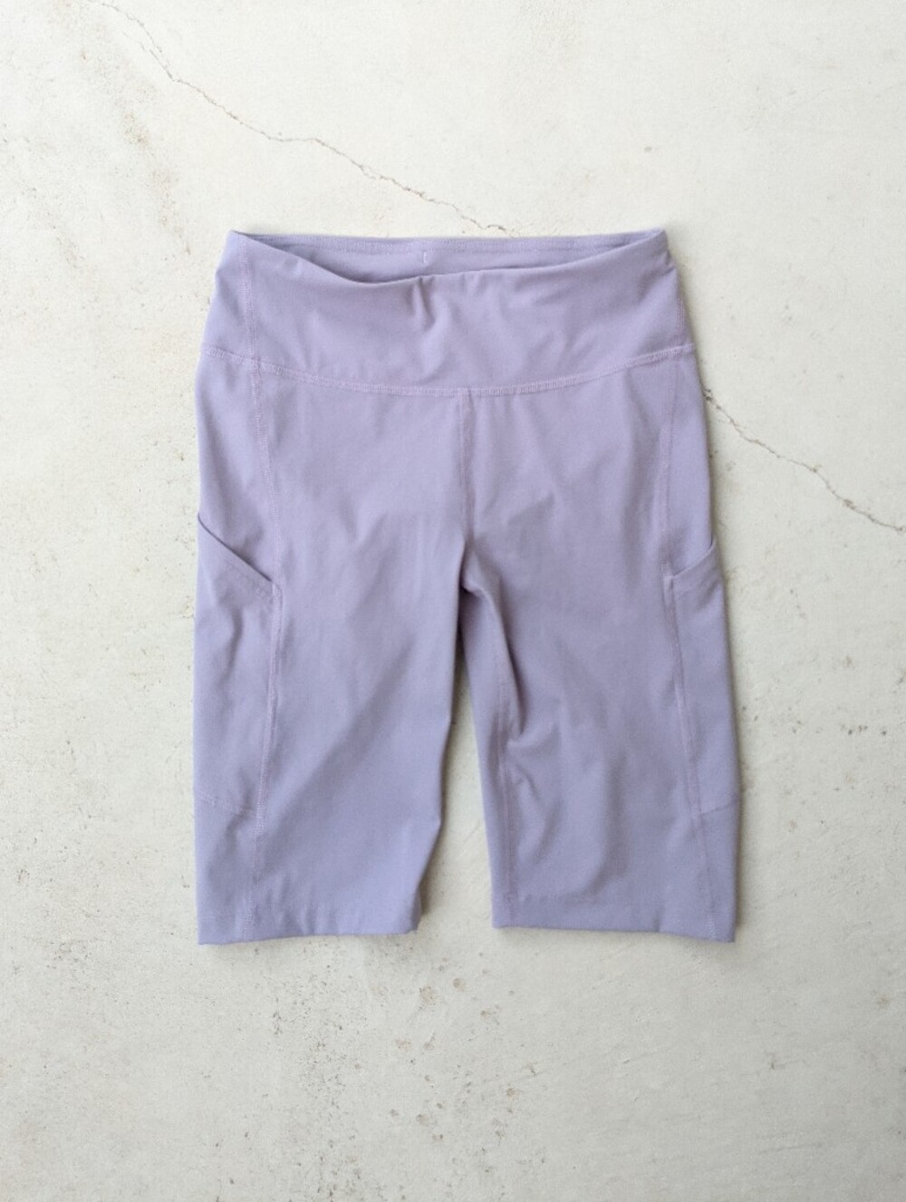 Outdoor Voices Light Lilac Biker Shorts With Pockets